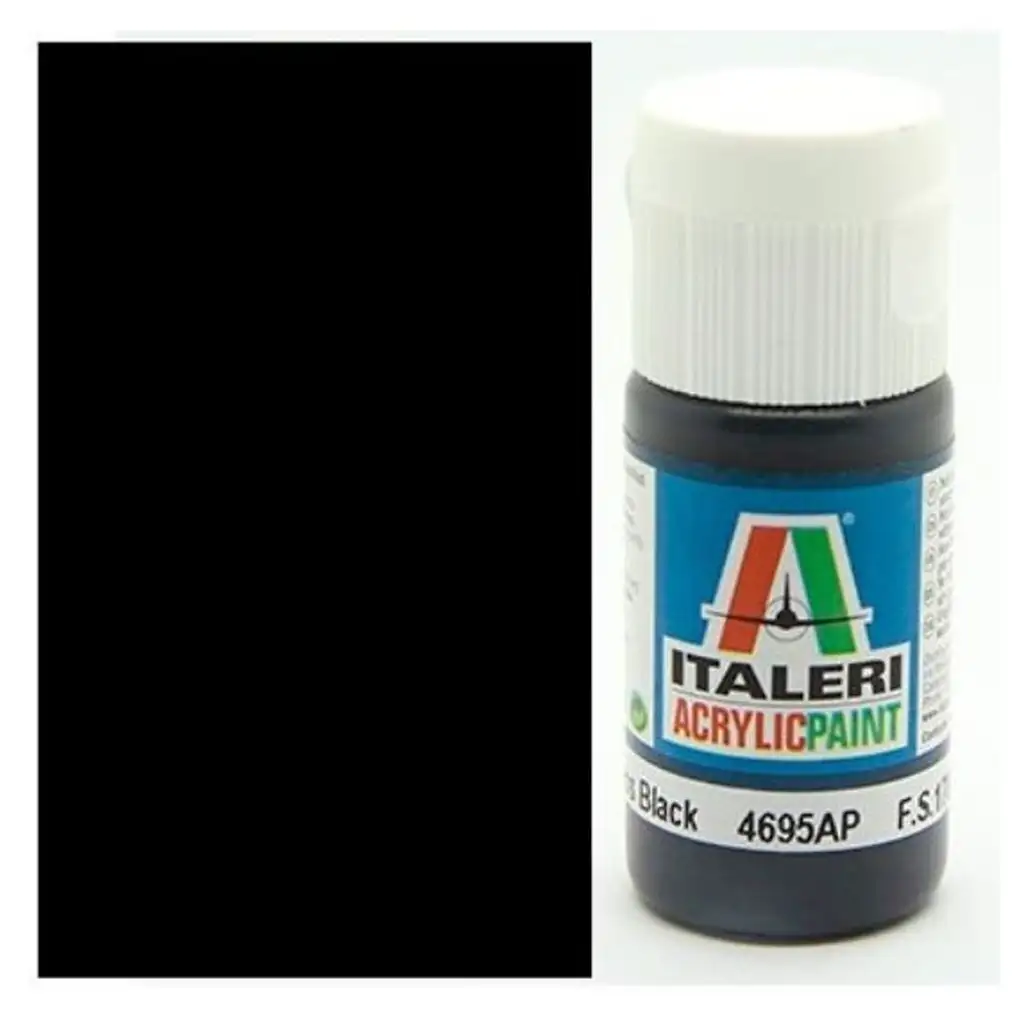 Italeri Gloss Black (4695AP) - Fényes fekete makett festék 20ml kép 1