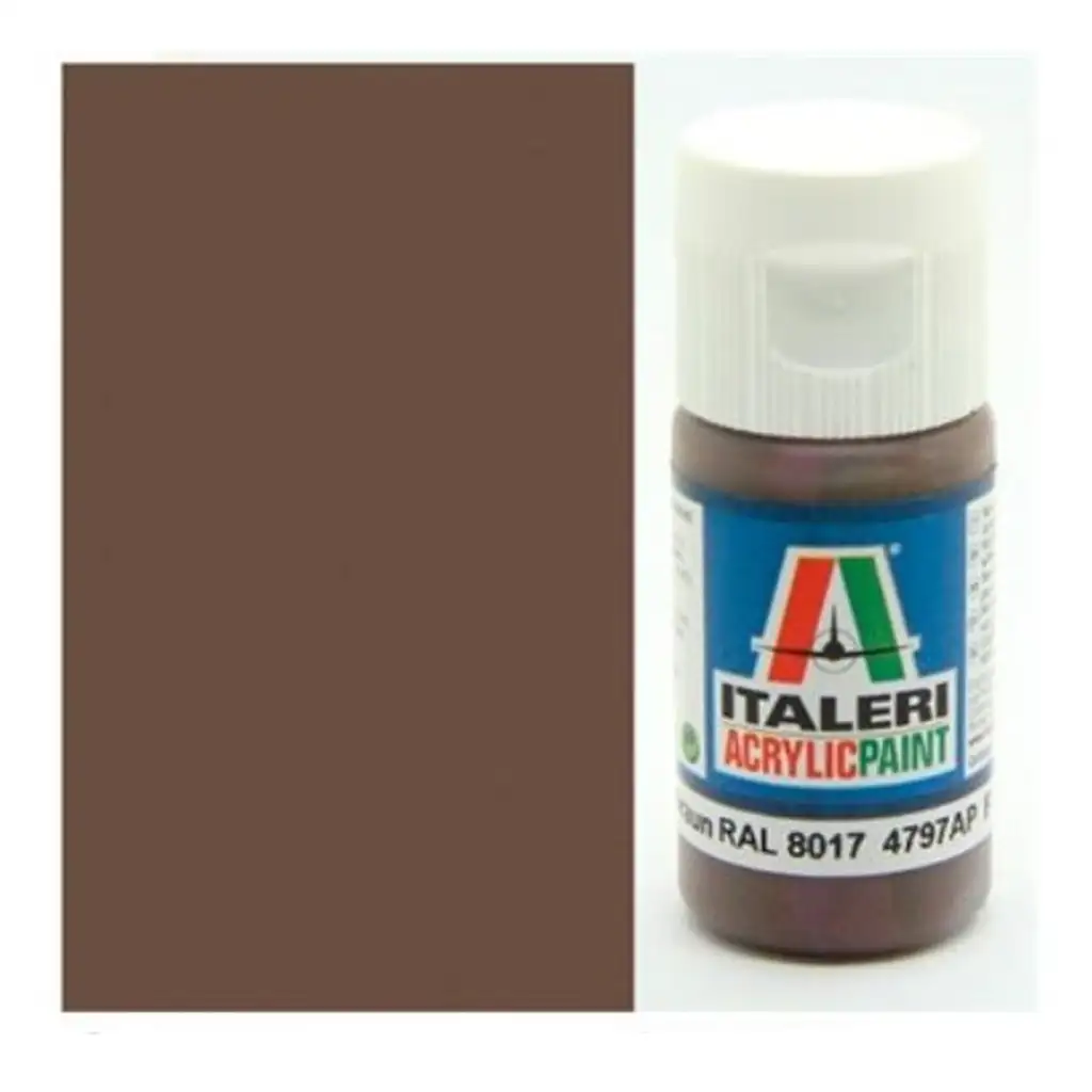 Italeri Flat Pz. Schokobraun RAL 8017 (4797AP) – Matt csokoládébarna makett festék 20ml kép 1