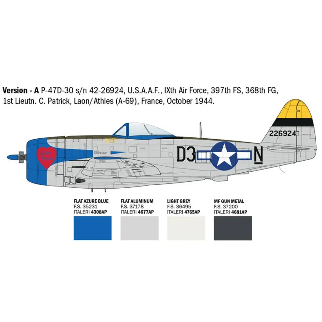 Italeri 1/48 P-47D Thunderbolt repülőgép makett kép 3