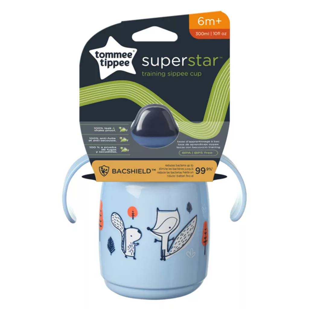 Tommee Tippee: Superstar Itatópohár kék színben 300ml (6 hó+) kép 1