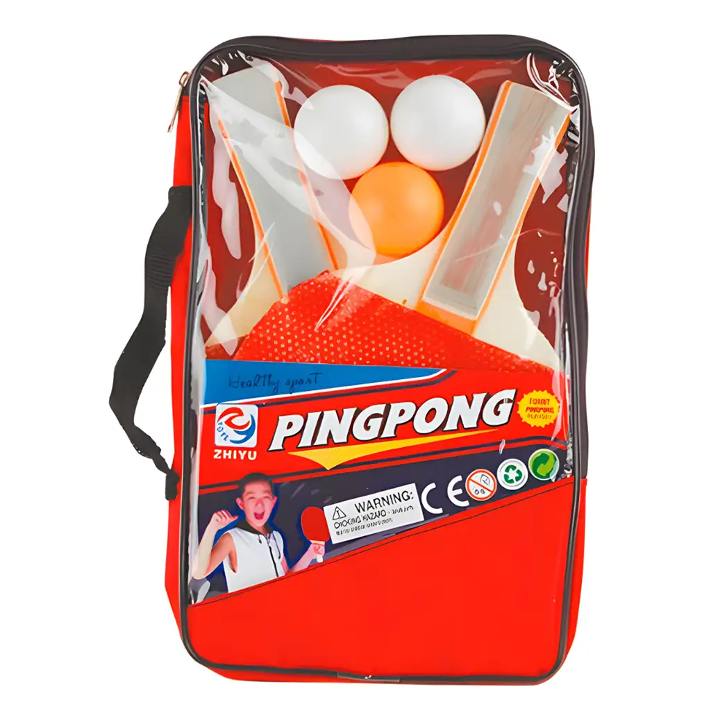Ping-pong asztalitenisz szett táskában 2db ütővel és 3db labdával kép 1