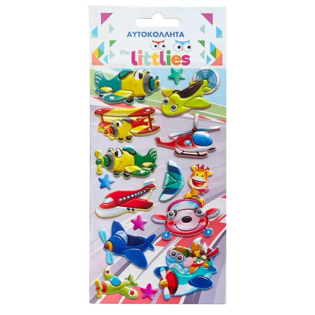 The Littlies: Repülős 3D pufi matrica szett 10x22cm-es íven kép 1