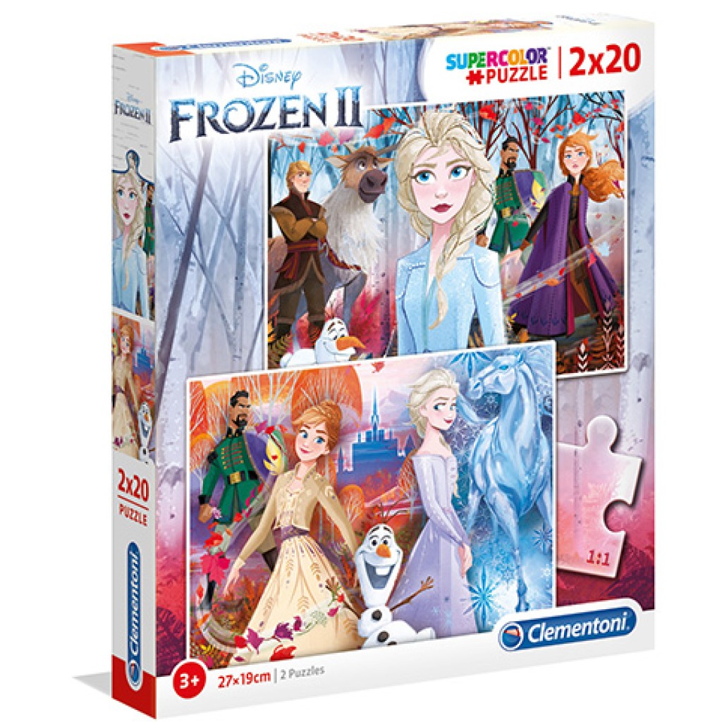 Jégvarázs 2 Supercolor 2 az 1-ben puzzle 2x20db-os - Clementoni kép 1