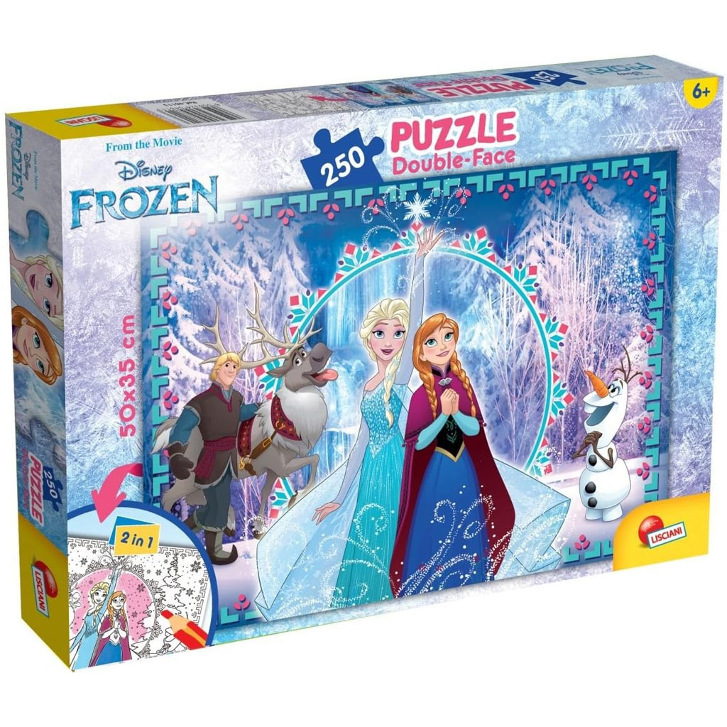 Jégvarázs 2 az 1-ben 250db-os puzzle és színező 50x35cm - Lisciani kép 1