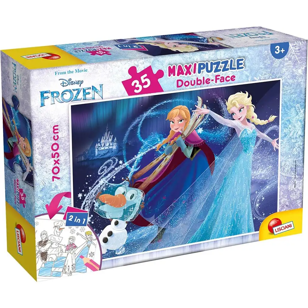 Jégvarázs 2 az 1-ben 35db-os maxi puzzle és színező 70x50cm - Lisciani kép 1