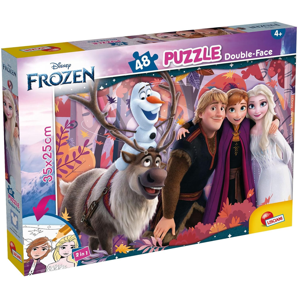Jégvarázs 2 az 1-ben 48db-os puzzle és színező 35x25cm - Lisciani kép 1