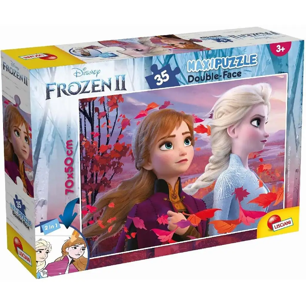 Jégvarázs 2 2az 1-ben 35db-os maxi puzzle és színező 70x50cm - Lisciani kép 1
