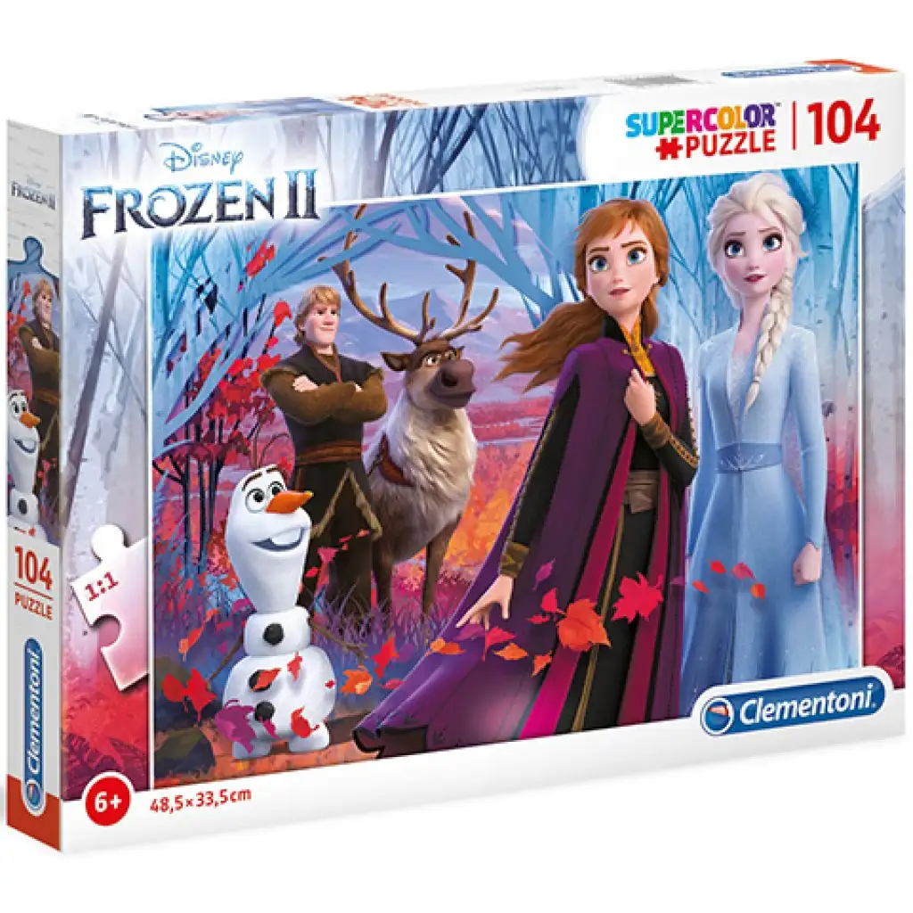 Disney Jégvarázs 2 Supercolor puzzle 104db-os - Clementoni kép 1