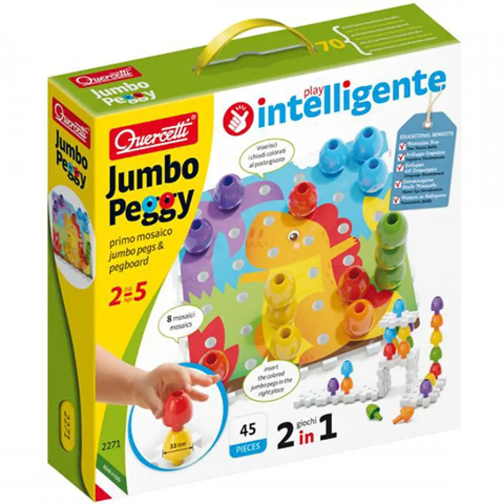 Quercetti: Jumbo Pötyi 2 az 1-ben 45db-os szett kép 1