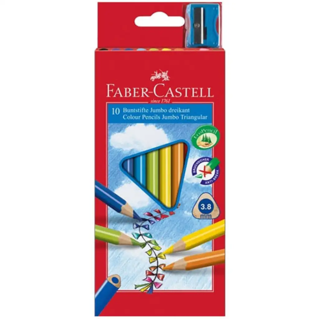 Faber-Castell: Junior színes ceruza 10db-os hegyezővel kép 1