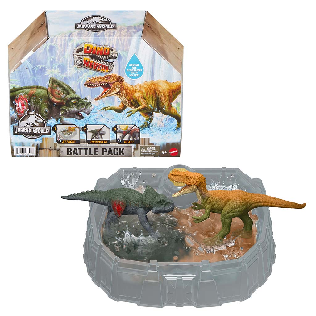 Jurassic World: Dino Reveal Battle Pack csomag 2db dinó figurával - Mattel kép 1