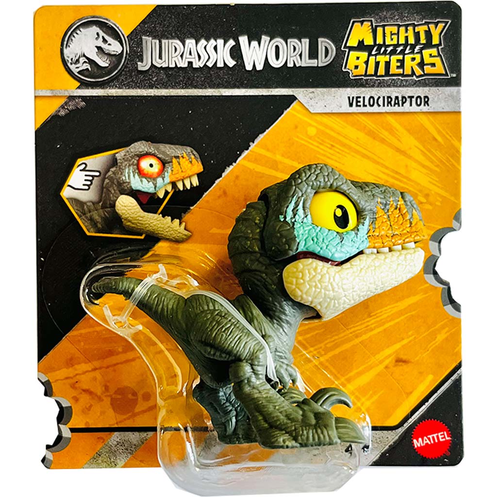 Jurassic World: Harapós mini zöldes Velociraptor figura - Mattel kép 1