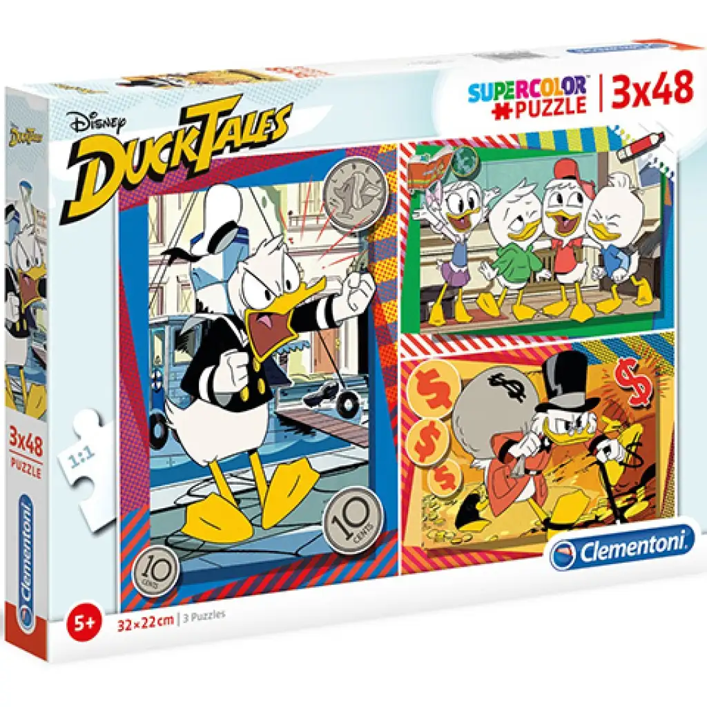 Kacsamesék Supercolor 3 az 1-ben puzzle 3x48db-os - Clementoni kép 1