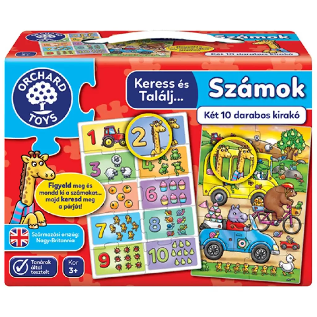 Keress és találj... Számok 2x10db-os oktató puzzle kép 1