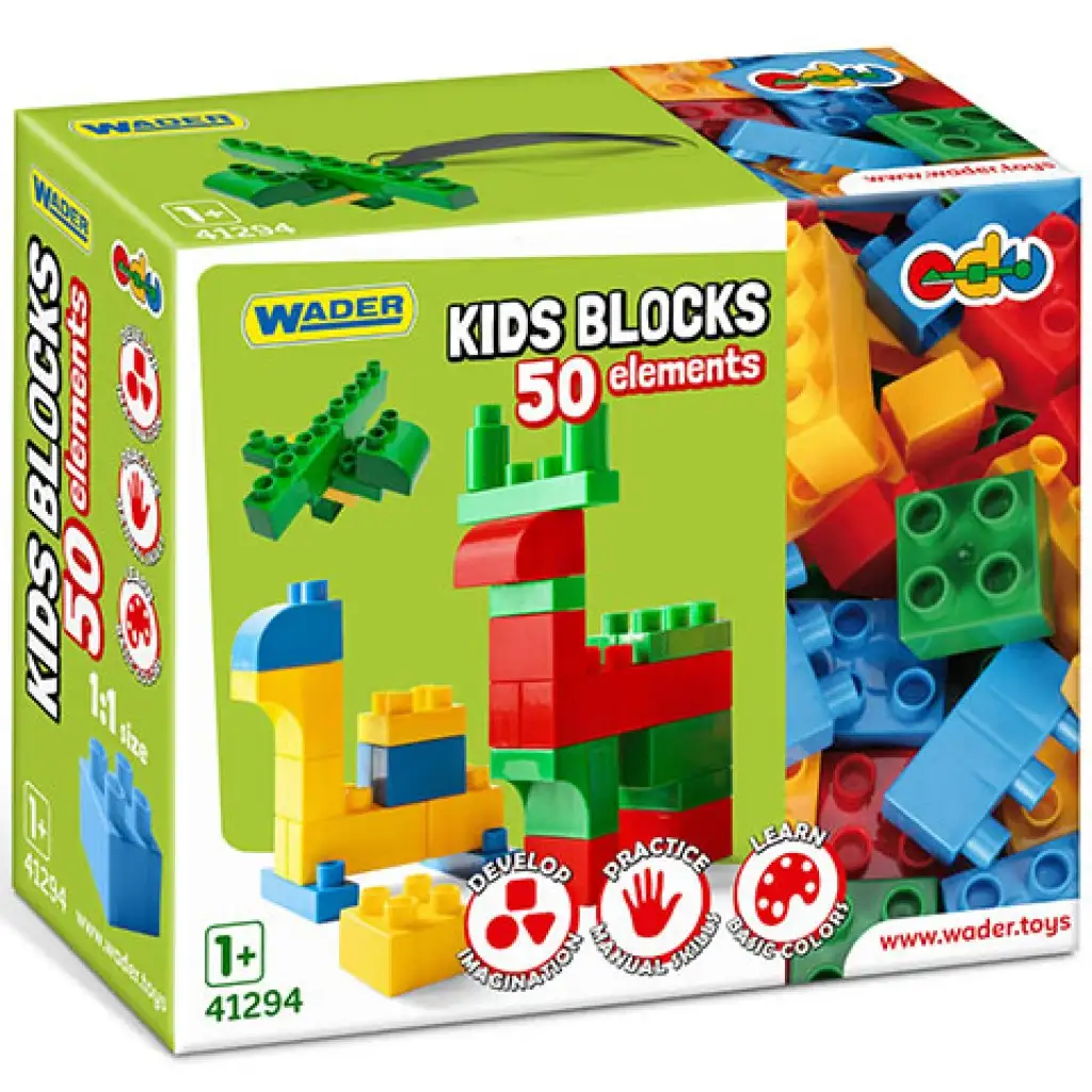 Kids Bloks építőelemek 50db-os szett - Wader kép 1