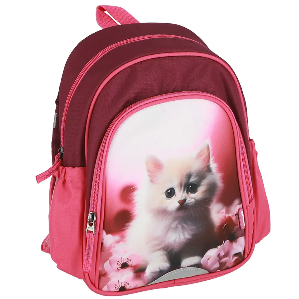 Spirit: Kitty cica mintás lekerekített iskolatáska, hátizsák 24x13x31cm kép 1