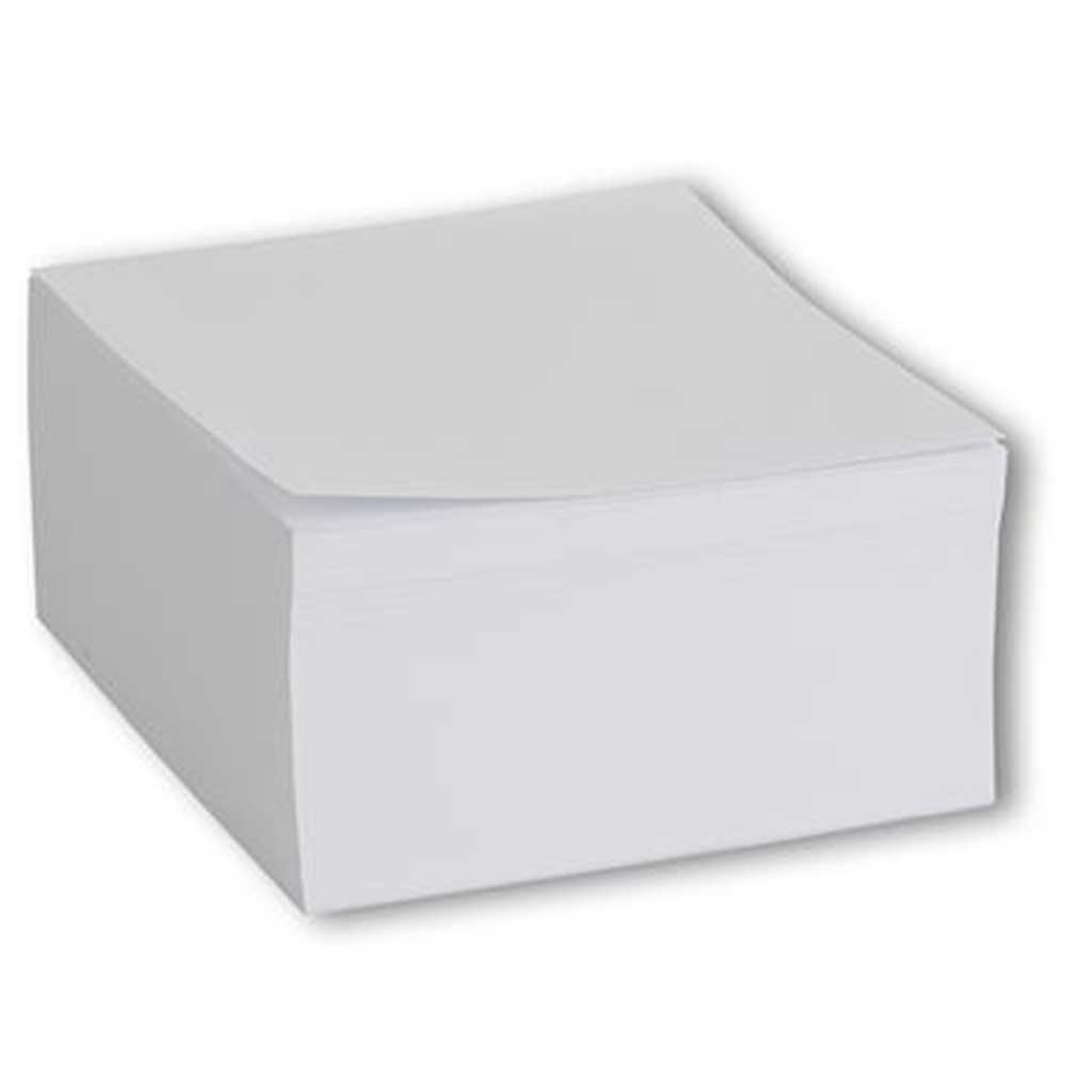 Kocka jegyzettömb 8,5x8,5x4cm-es 500 lapos fehér ragasztott kép 1