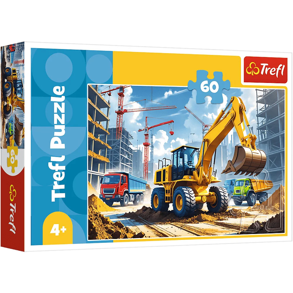 Kotró-rakodó traktor 60 db-os puzzle - Trefl kép 1