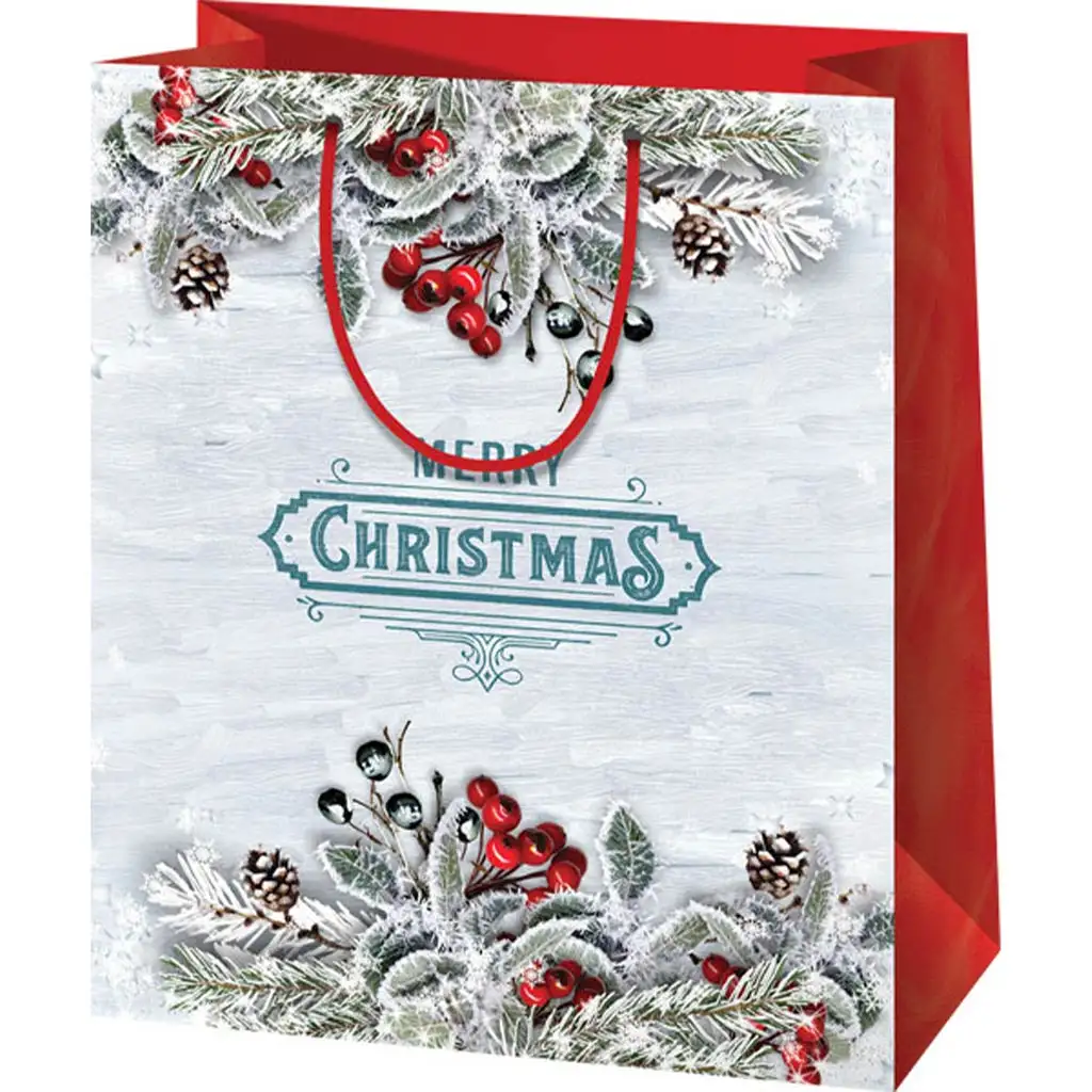 Merry Christmas közepes méretű ajándéktáska 18x23x10cm-es kép 1
