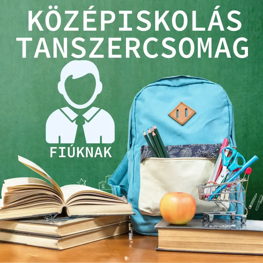 Középiskolás iskolakezdő tanszercsomag fiúknak kép 1