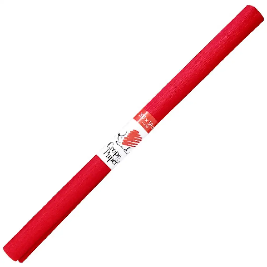 ICO: Süni krepp papír piros színben 200x50cm kép 1
