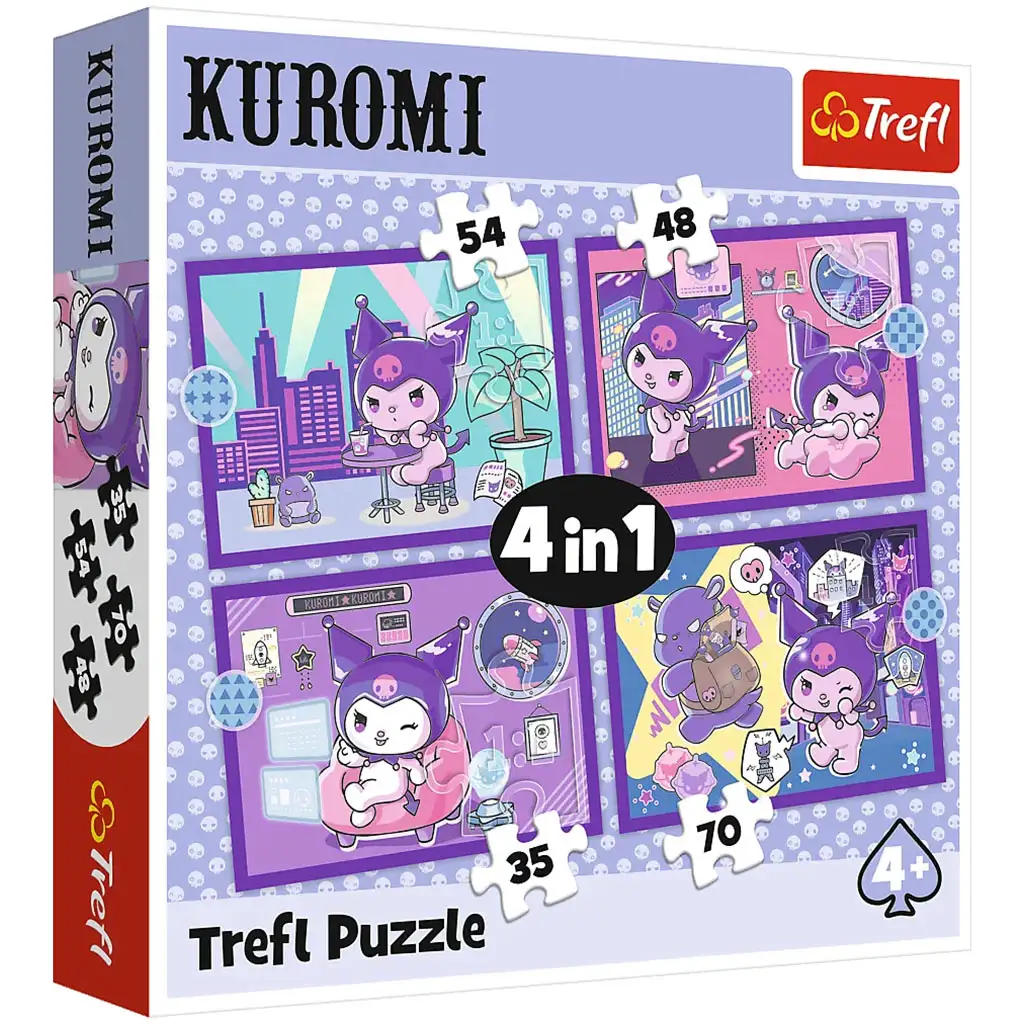 Kuromi napjai 4 az 1-ben puzzle - Trefl kép 1