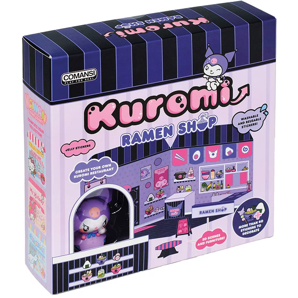 Hello Kitty: Kuromi Ramen Shop figura matricázható házzal - Comansi kép 1