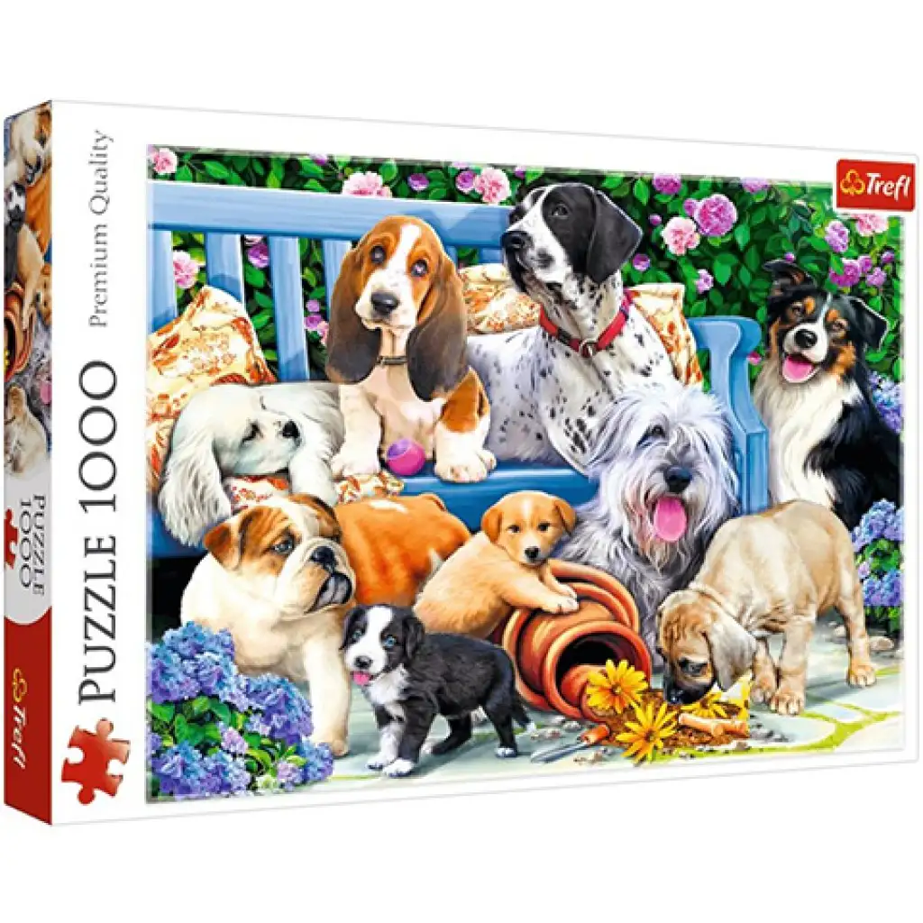 Kutyák a parkban 1000db-os puzzle - Trefl kép 1