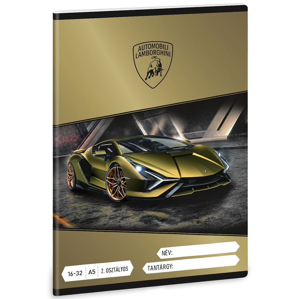 Ars Una: Lamborghini Sian 2.osztályos vonalas füzet A/5 16-32 kép 1