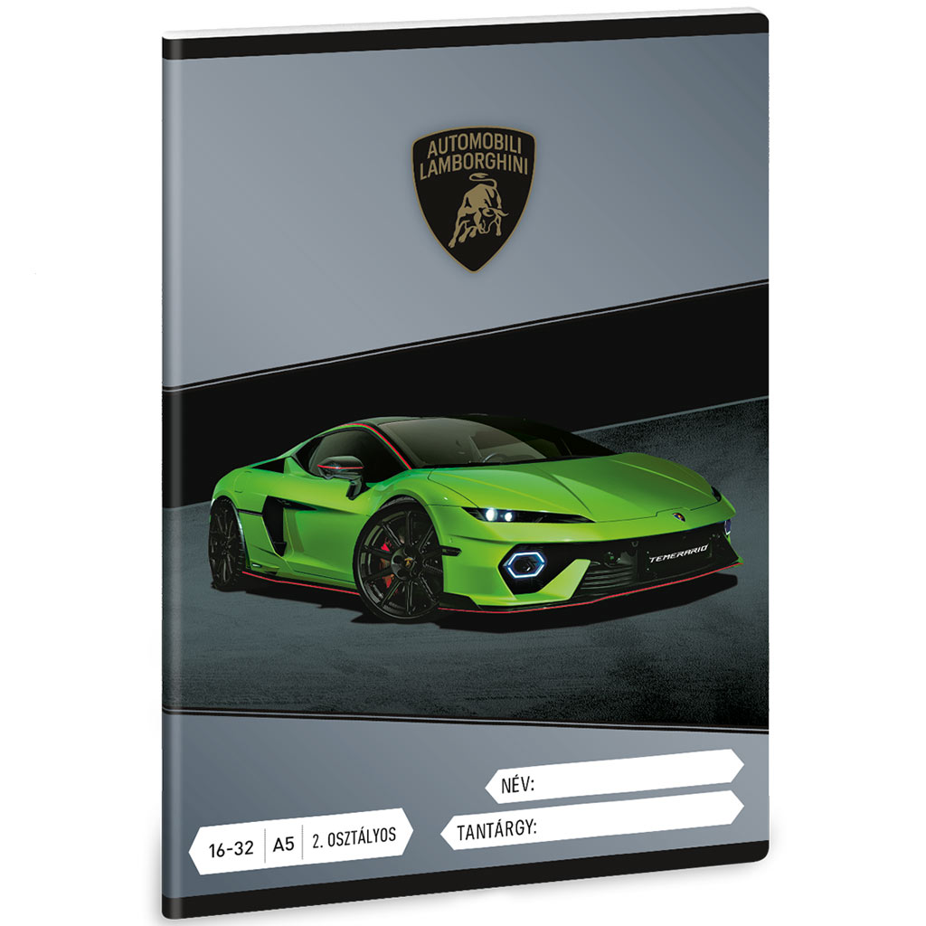 Ars Una: Lamborghini Temerario 2.osztályos vonalas füzet A/5 16-32 kép 1