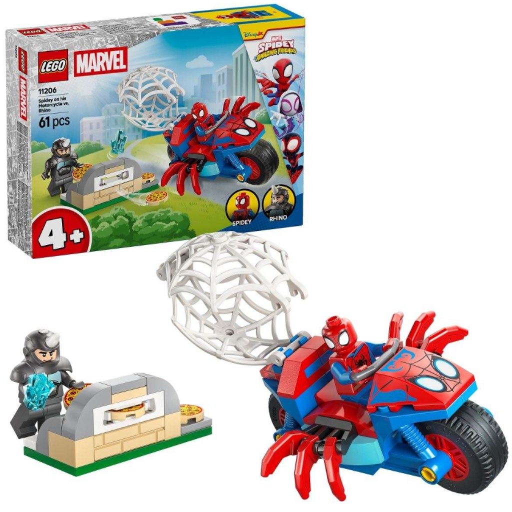 LEGO® Marvel: Motorkerékpáros Pókember vs. Rhino (11206) kép 1
