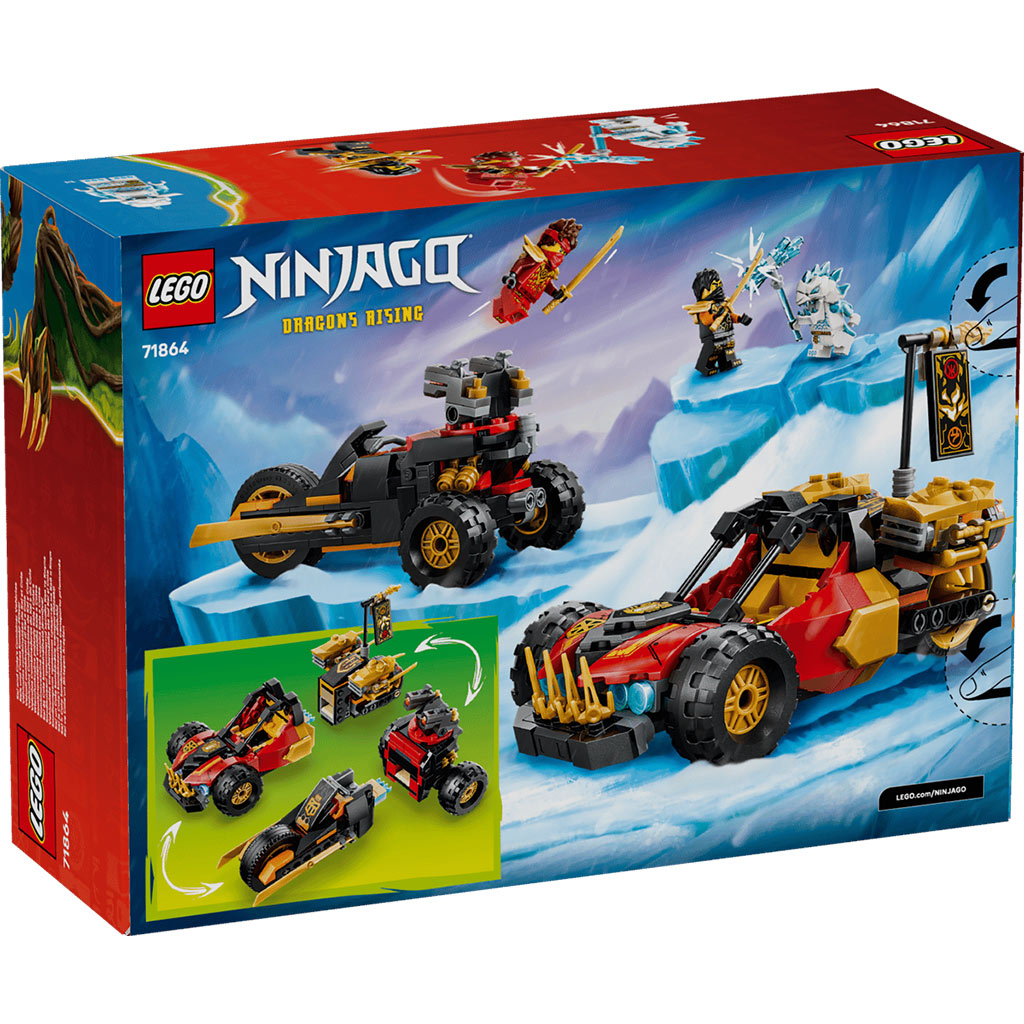 LEGO® Ninjago: Kai és Cole kombinálható járművei (71864) kép 7