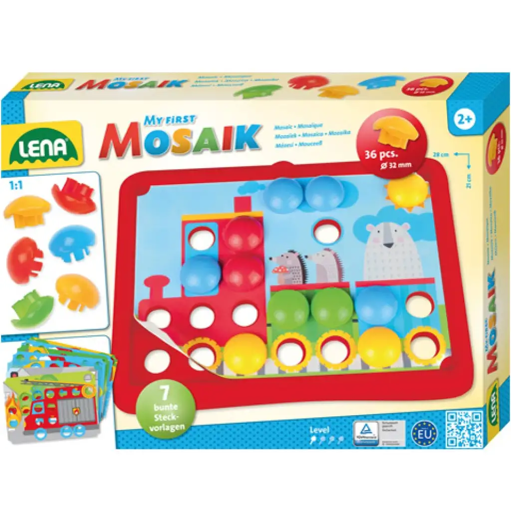 LENA: Mosaik Első pötyim játékszett - Járművek kép 1