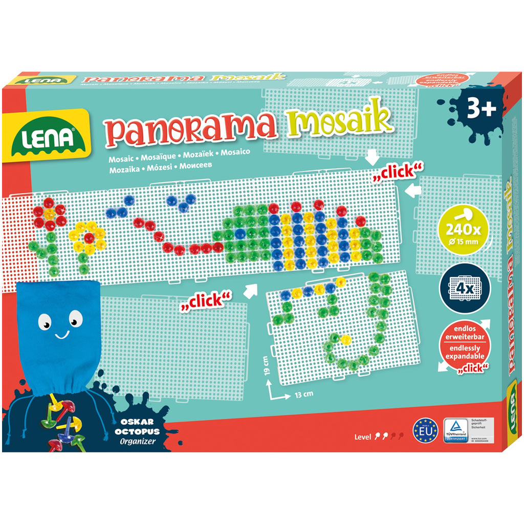 LENA: Panorama Mosaik XL Áttetsző pötyi készlet 15mm 240db-os kép 1