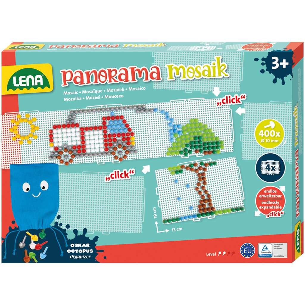 LENA: Panorama Mosaik XL Áttetsző pötyi készlet 10mm 400db-os kép 1