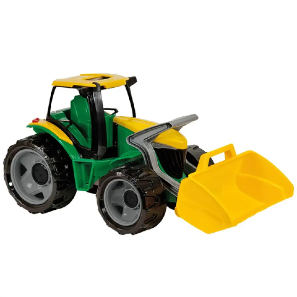 LENA: Óriás traktor homlokrakodóval zöld/sárga 62cm kép 1