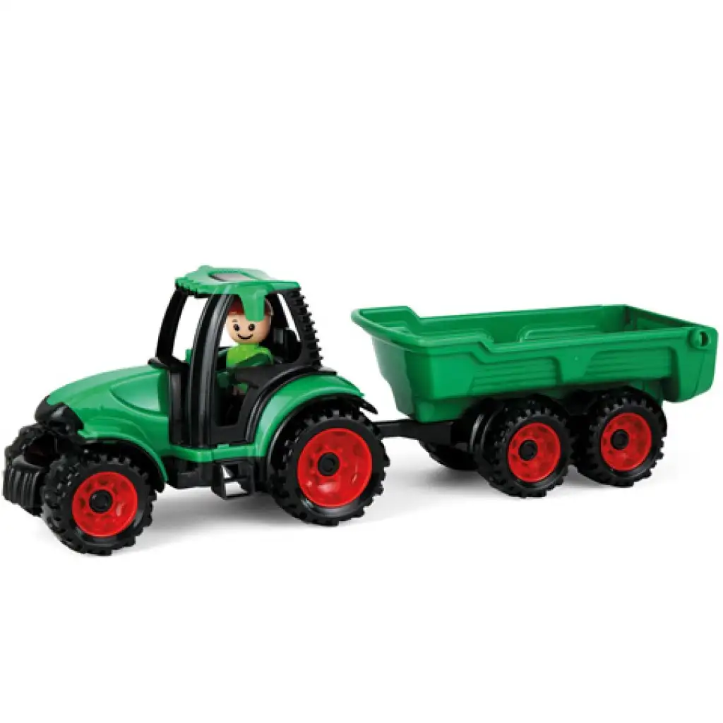 LENA: Truckies traktor utánfutóval és figurával 36cm kép 1