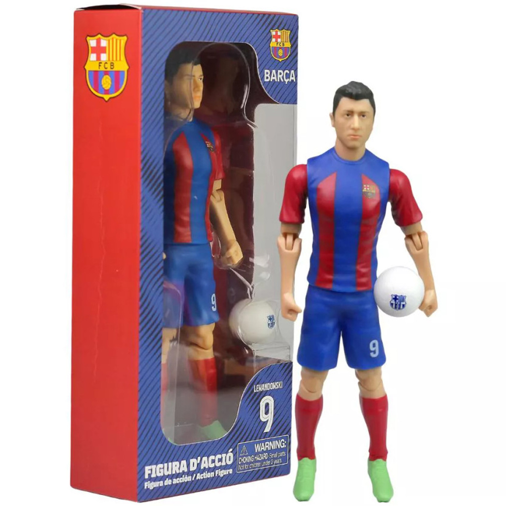 Focista akciófigura, 20 cm - FC Barcelona, Lewandowski 9-es mezben kép 1