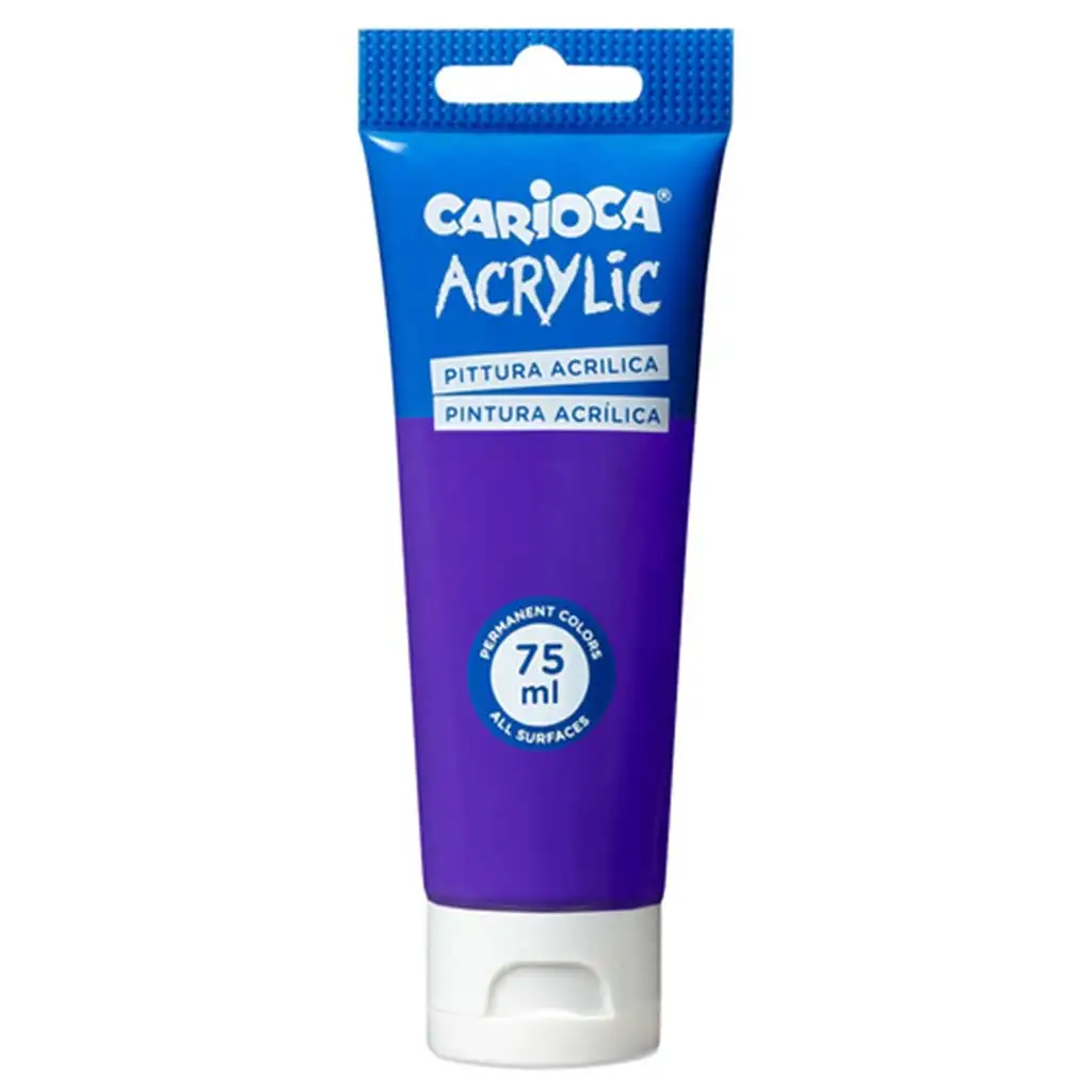 Acrylic 75ml-s akril festék lila színben - Carioca kép 1