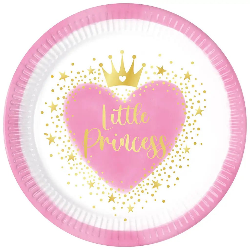 Little Princess 8db-os papírtányér szett 23cm-es kép 1