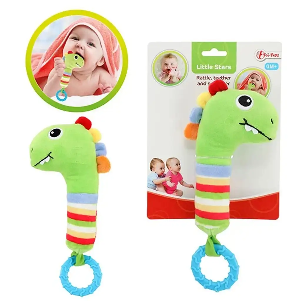 Little Stars: Dinoszauruszos plüss rágóka kép 1