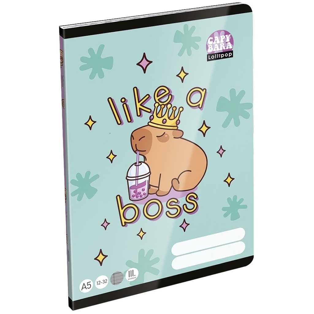 ICO: Lizzysuli Lollipop Capybara 3. osztályos vonalas füzet A/5 12-32 kép 1