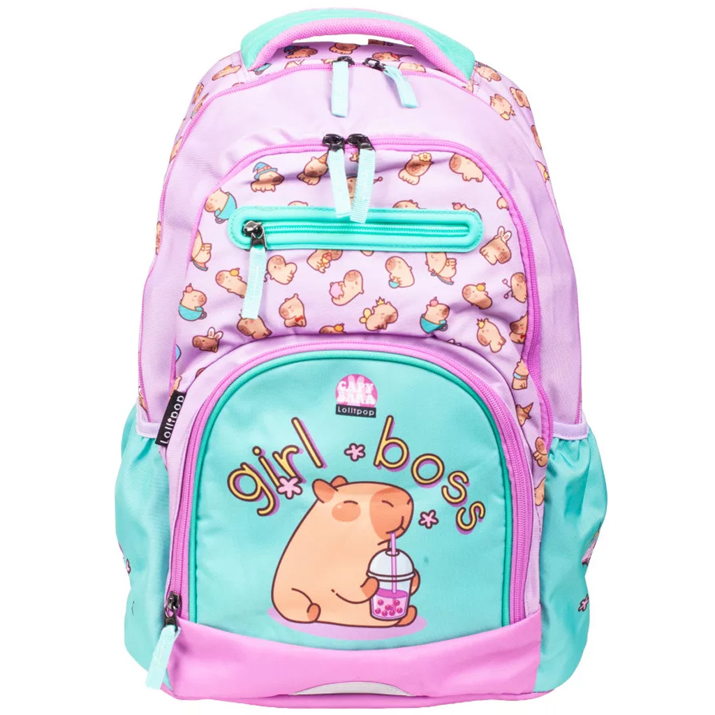 ICO: LizzySuli Lollipop Capybara Active+ ergonomikus iskolatáska, hátizsák 30x43x21,5 cm kép 1