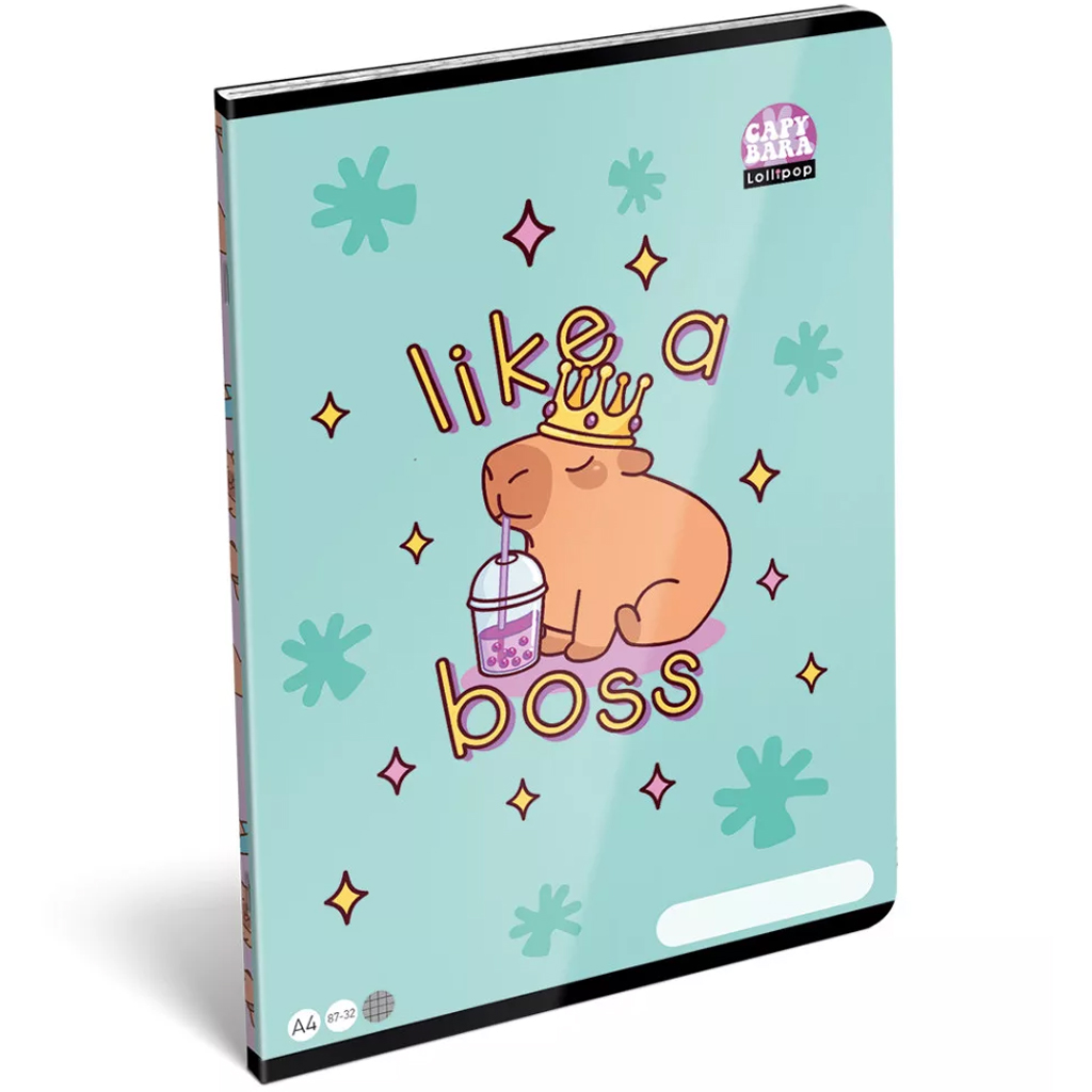 ICO: LizzySuli Lollipop Capybara mintás kockás füzet A/4 27-32 kép 1