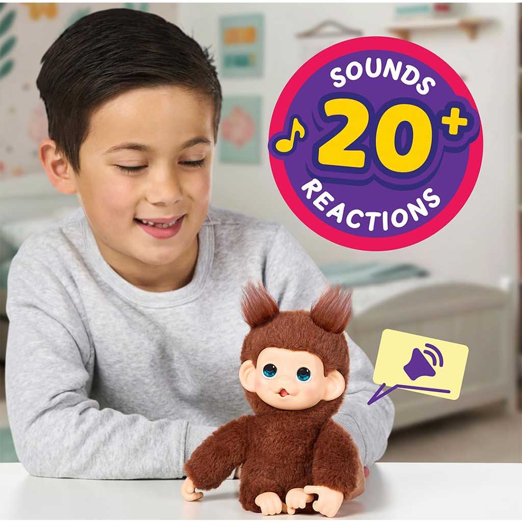 Little Live Pets: Mini Maki Chikki Cherry interaktív barna majom kép 4