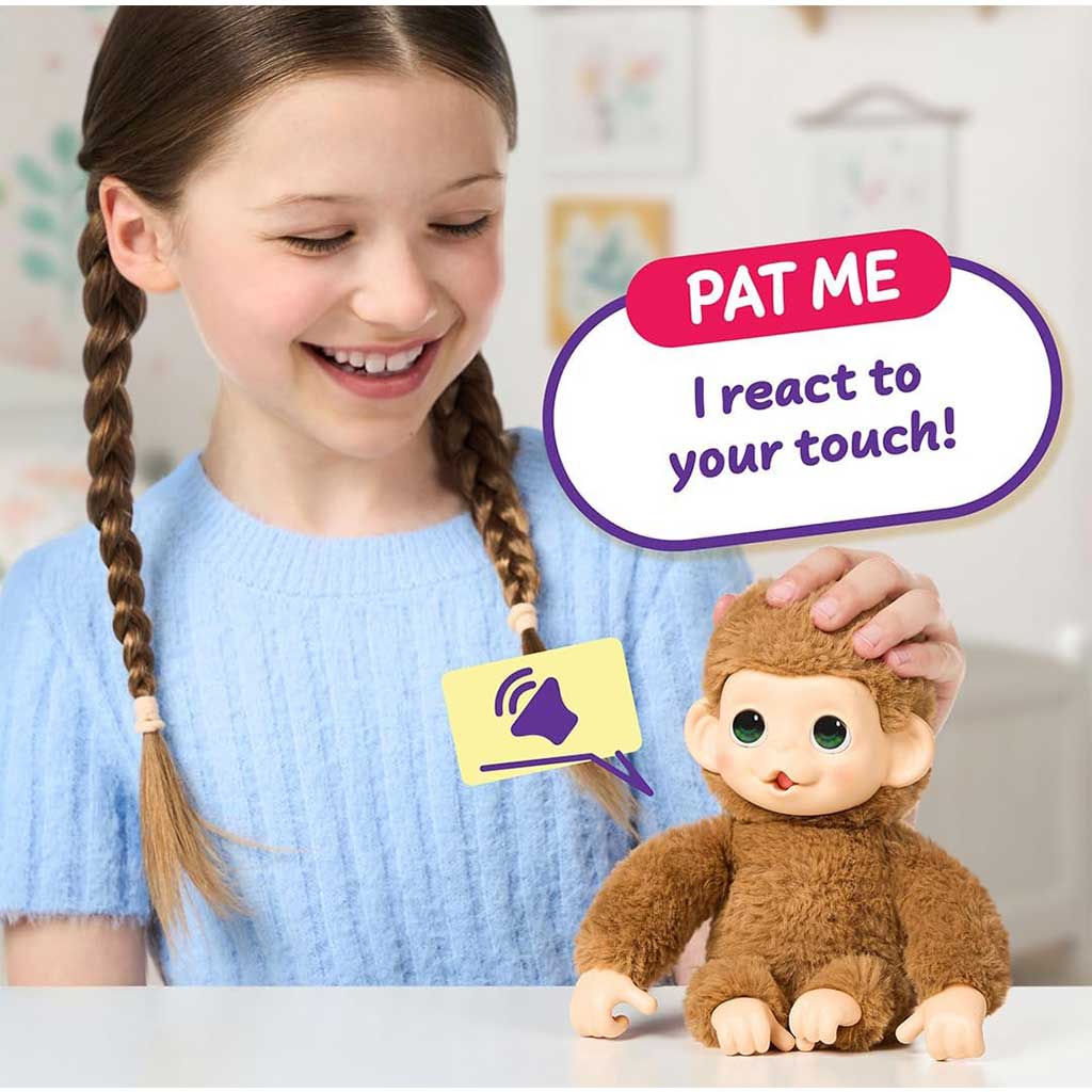 Little Live Pets: Mini Maki Pepi Peach interaktív krém majom kép 5