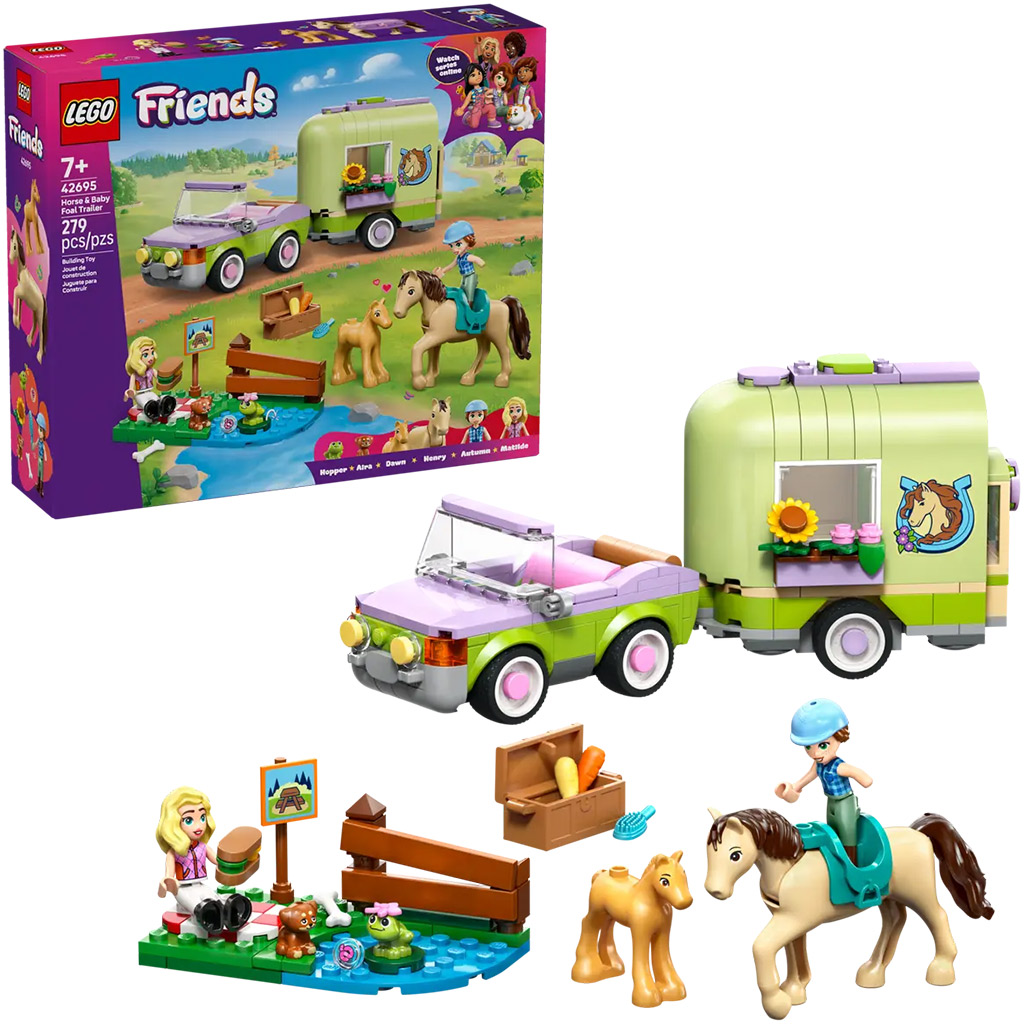 LEGO® Friends: Ló- és csikószállító utánfutó (42695) kép 1