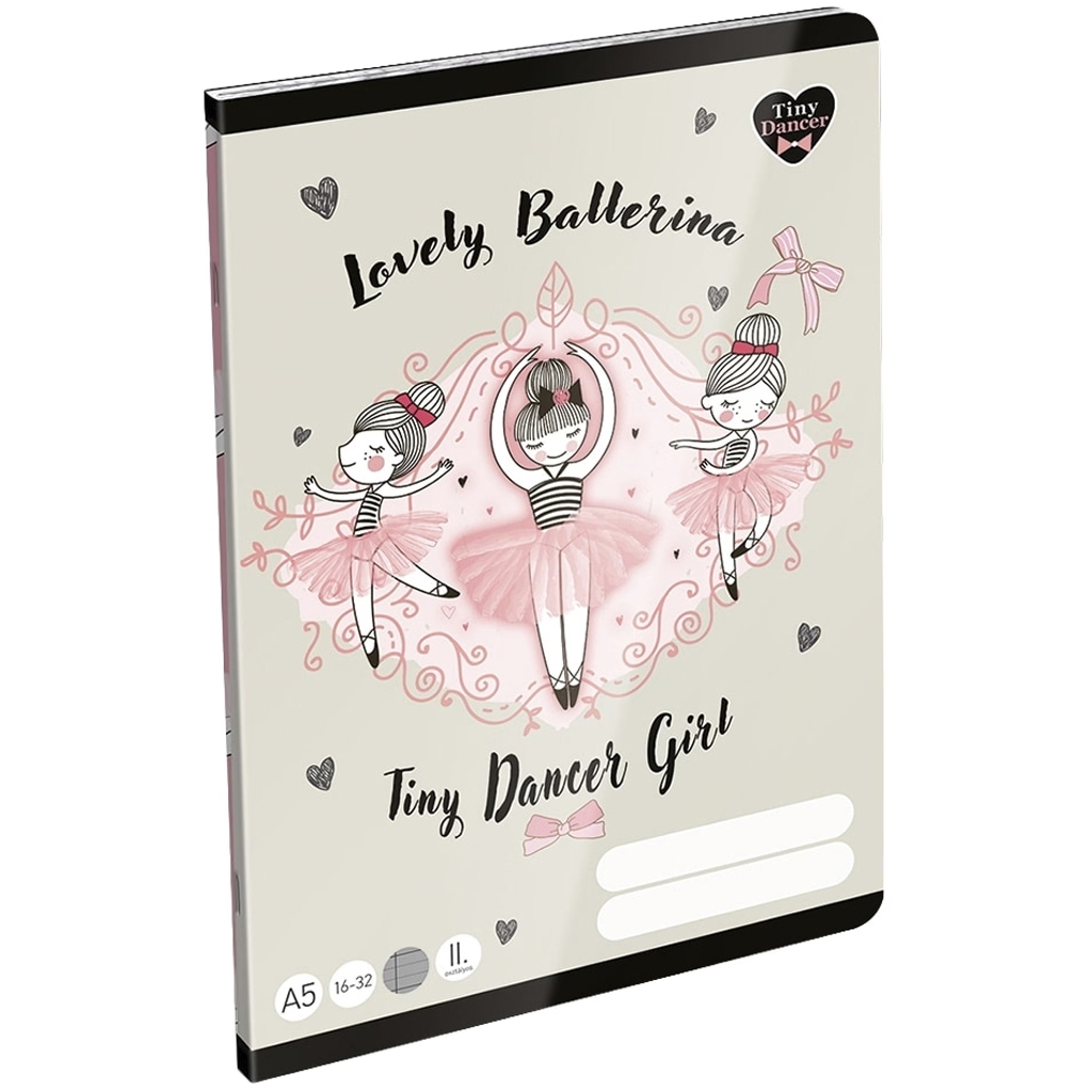 ICO: LizzySuli Lovely Ballerina Tiny Dancer 2. osztályos vonalas füzet A/5 16-32 kép 1