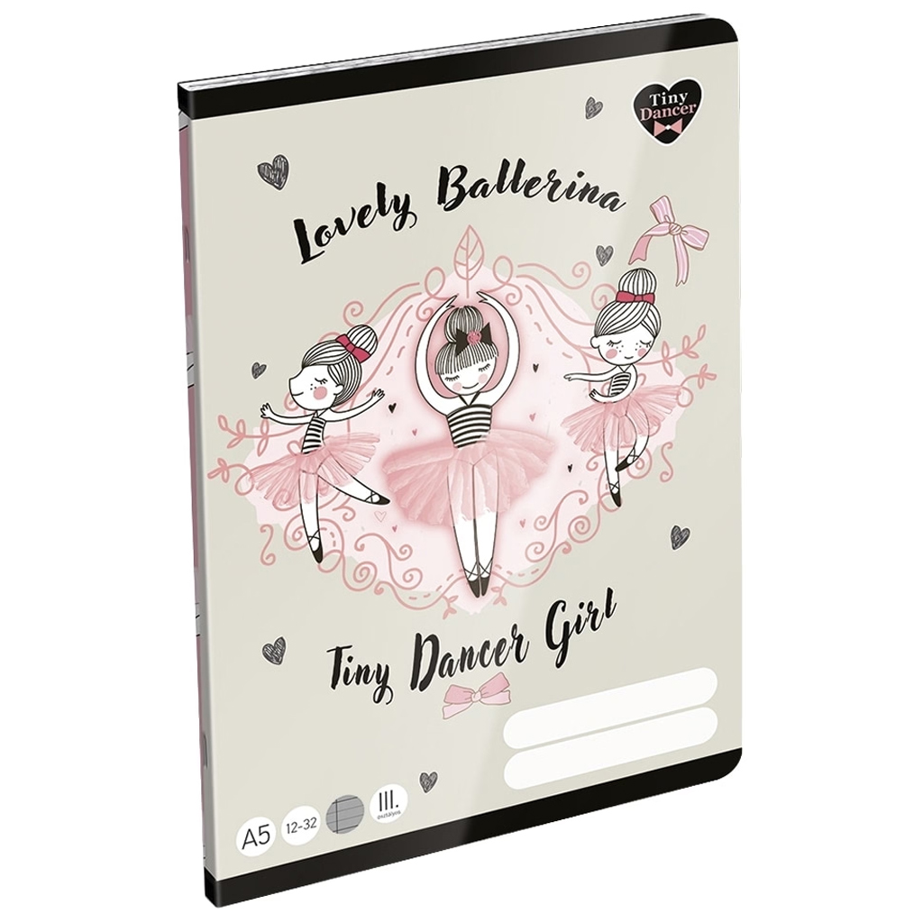 ICO: LizzySuli Lovely Ballerina Tiny Dancer 3. osztályos vonalas füzet A/5 12-32 kép 1