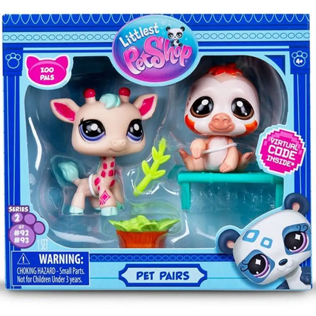 Littlest Pet Shop: Zoo pals - Zsiráf és Lajhár figura csomag 2. Széria kép 1